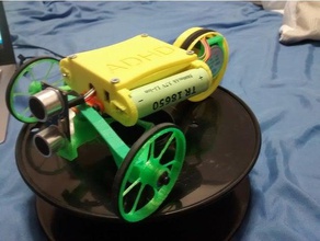 roboh robotics 18650 battery holder robot stepper motor mount wheels 3d print model - Mito3D