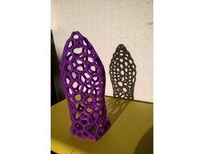 esponja de setas La impresión en 3d las pruebas el agujero los agujeros hueco hongo voronoi 3d print model - Mito3D