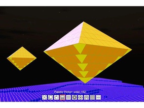 octahedron buildings & structures 3d print model - Mito3D