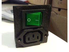 power socket switch mount diy 3d print model - Mito3D