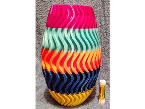 5-colore del vaso arredamento di fiori twisted il 3d print model - Mito3D