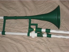 original impreso en 3d trombón la música de latón instrumento musical trombones 3d print model - Mito3D