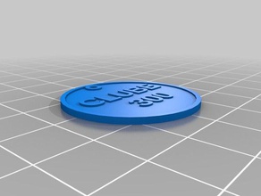 meine angepasste Runde dog tag Haustiere kundengebundene 3d print model - Mito3D