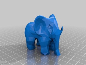 low poly elephant 3d printing 3d print model - Mito3D