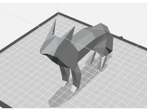 düşük poli temel fox hayvanlar hayvan poly 3d print model - Mito3D