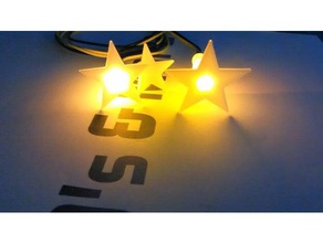 5mm led star lumières les signes et logos Led 5 mm 5-point la lumière projection scienceproject signe étoiles starlight 3d print model - Mito3D