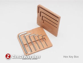 hex key box cnc hand tools router plywood stepcraft tool holder zenziwerken 3d print model - Mito3D