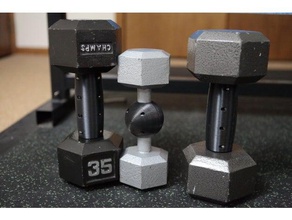 dumbbell fat grips sport & outdoors 3d print model - Mito3D