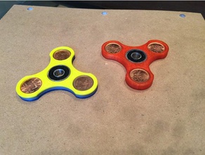 fidget spinner toys & games ball bearing bearings fidgetctoy pennies penny prusa i3 mk2 toy 3d print model - Mito3D