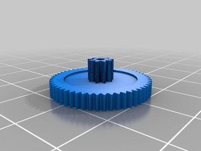 my customized involute gear two rows teeth - powerwheel ride toy parts 3d print model - Mito3D