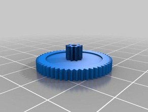 my customized involute gear two rows teeth - powerwheel ride toy parts 3d print model - Mito3D