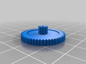 il mio personalizzato ingranaggi ad evolvente due file di denti powerwheel corsa del giocattolo parti su misura 3d print model - Mito3D