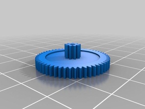 il mio personalizzato ingranaggi ad evolvente due file di denti powerwheel corsa del giocattolo parti su misura 3d print model - Mito3D