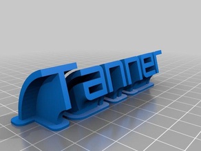 tanner name plate orbitron office customized 3d print model - Mito3D