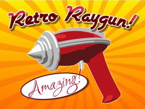 retro raygun props De la década de 1950 art deco era atómica traje proposición pewpew prop pistola rayos espacio juguete 3d print model - Mito3D