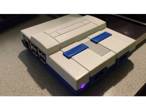mini-end led 5mm titolare di cablaggio video giochi caso porta raspberry pi retropie snes super nintendo videogame 3d print model - Mito3D