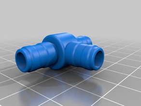 t connector pneumatic tube id 8mm parts inner diameter pneumatic-fitting t-connector 3d print model - Mito3D
