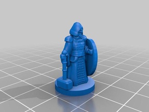 midgard hammerman criaturas clérigo masmorras e dragões fantasia jogo jogos miniatura miniaturas mjolnir roleplaying rpg 3d print model - Mito3D