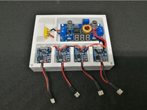 portable 1s 4x lipo charger led-voltage-display r c vehicles inductrix tinywhoop 3d print model - Mito3D