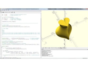 coração forma de estrela vaso gerador arte da matemática openscad 3d print model - Mito3D