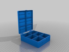 norwegian fishbox 6 storages universal accessories organization customized 3d print model - Mito3D