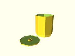 paramétrico de la carátula creador roca un vaso Impresora 3d accesorios 3d print model - Mito3D