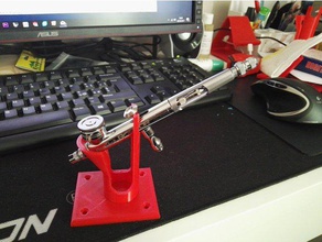 aerógrafo de pie diy la aerografía airbrushstand airbrushsupport apoyo 3d print model - Mito3D