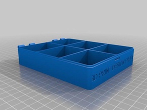 norvegese fishbox 6 depositi di accessori universali smaler organizzazione su misura 3d print model - Mito3D