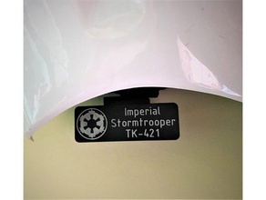 stormtrooper imperiale logo & tk-421 denominazione di placca starwars segni e loghi 3d print model - Mito3D