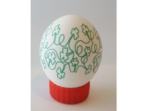 shamrock pantograph v2 2d art egg-bot eggbot flora st patricks day tsp 3d print model - Mito3D