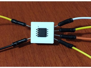 soic8 chip package holder electronics attiny attiny85 breadboard diy 3d print model - Mito3D