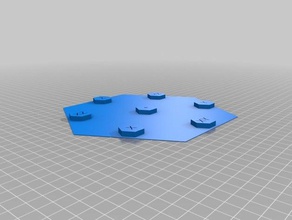 sin embargo, otra cama de nivel cosa delta La impresión en 3d las pruebas nivelación flsun hexagonal openscad 3d print model - Mito3D