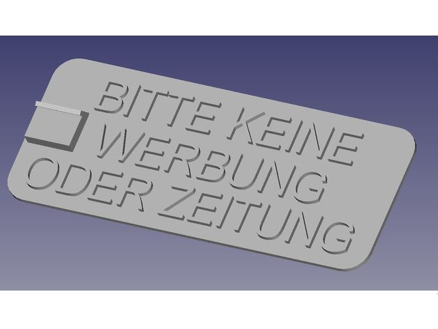 bitte keine werbung outdoor & garden 3D print model - Mito3D