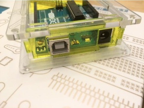 laser cut arduino enclosure open top electronics case uno lasercut teabot 3d print model - Mito3D