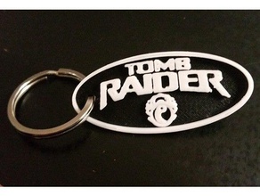 tomb raider key ring Schlüsselanhänger keychain keyring chain tombraider 3d print model - Mito3D