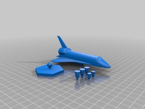 space ship removable base 3d printing incomplete spaceship 3d print model - Mito3D