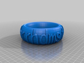 il mio testo personalizzato anello bracciale corona cosa moda su misura 3d print model - Mito3D