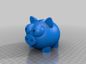 sparschwein piggy bank 3d-drucken 3d print model - Mito3D
