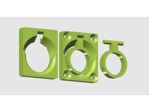 anel puxador peças de substituição gabinete gaveta dedo cola puxe parafuso 3d print model - Mito3D