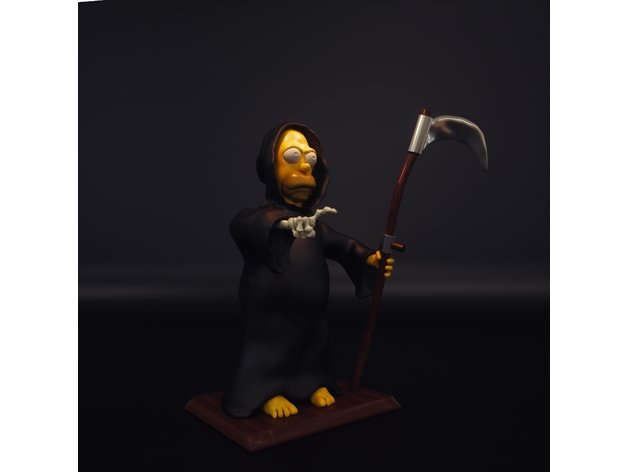 homero grim reaper las esculturas homer simpson de los simpsons 3D print model - Mito3D