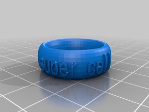 meu texto personalizado anel pulseira coroa coisa a moda 3d print model - Mito3D