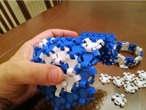 hex snap tiles - art fabric education toy math building chain chainmail hexagon snapfit together 3d print model - Mito3D