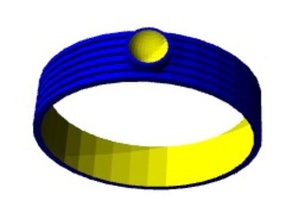 dimensione 15 anello del monte 8mm con perla mm gioielli il 3d print model - Mito3D