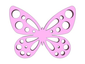 butterfly design animals wslab 3d print model - Mito3D