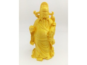 chinesische Gottes Reichtum Skulpturen Gott wohlhabende 3d print model - Mito3D