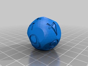 my customized die-i-y - custom dice 2d6 1 3d print model - Mito3D