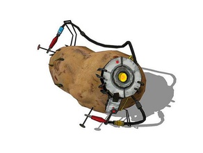 potatos potato glados portal 2 games valve video game 3d print model - Mito3D