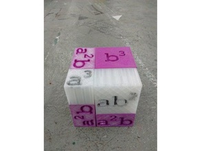 a+b per la matematica teorema binomiale cubo di apprendimento 3d print model - Mito3D