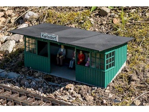passenger shelter g-scale lgb hobby garden railway g scale model train trains 3d print model - Mito3D