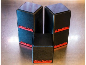 scatola da tè intercambiabili cartiglio i contenitori cucina recipiente il può 3d print model - Mito3D